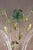Scenographic Venetian Floral Pink and green blowing Murano Glass wall sconce. All made by hand in clear Murano glass with...