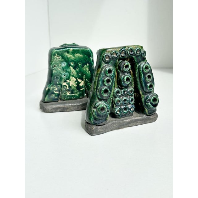 Studio Ceramic Bookends by Rudolf Mauke, Germany, 1960s, Set of 2 For Sale - Image 6 of 18