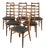 Mid 20th Century Set of Six Attributed to Niels Koefoed "Lis" Ladderback Dining Chairs in Rosewood For Sale