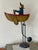 Vintage Folk Art Man in Row Boat Balancing Sculpture For Sale - Image 12 of 12