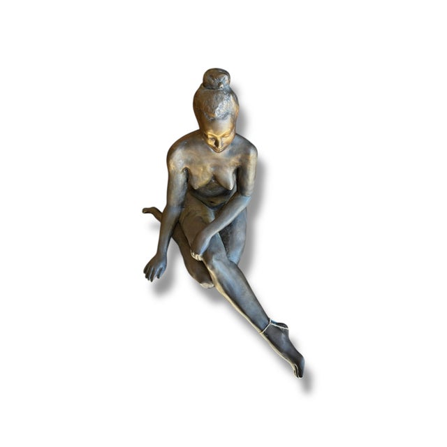 Mid-Century Modern Bronze Woman Sculpture by Lee Andreason, Signed For Sale - Image 3 of 4