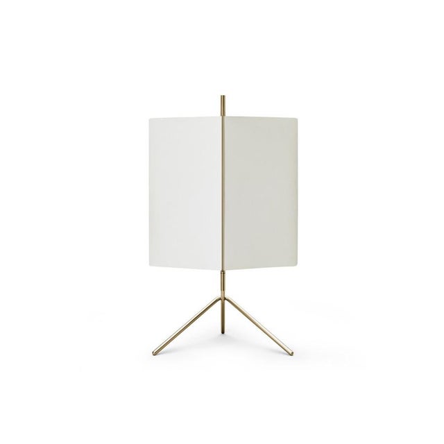 Metal 3T09 Bronze Structure and Ivory Fabric Table Lamp by Neri & Hu for Cassina For Sale - Image 7 of 8