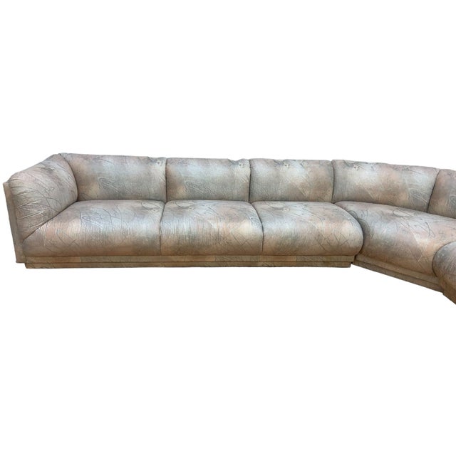 Postmodern L Shaped Sectional Sofa by Bernhardt for Reupholstery For Sale - Image 9 of 10