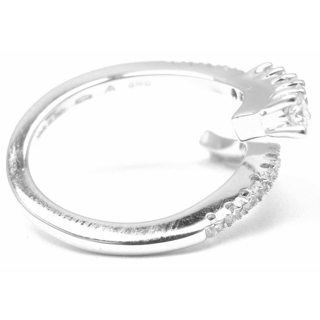 Silver Damiani EDEN 18k White Gold Diamond Band Ring, size 7 For Sale - Image 8 of 9