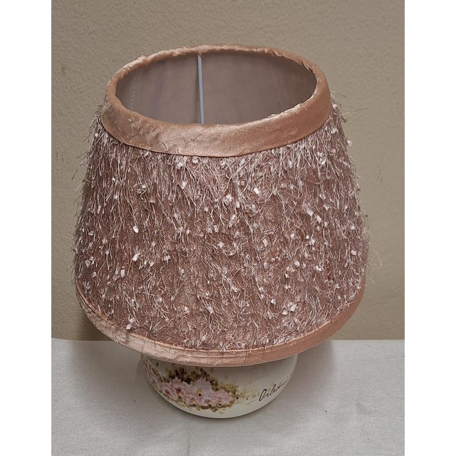 Vintage Table Lamp with Ceramic Base from Orleani and Fabric Shade from Lamplove, 1980s For Sale - Image 6 of 9