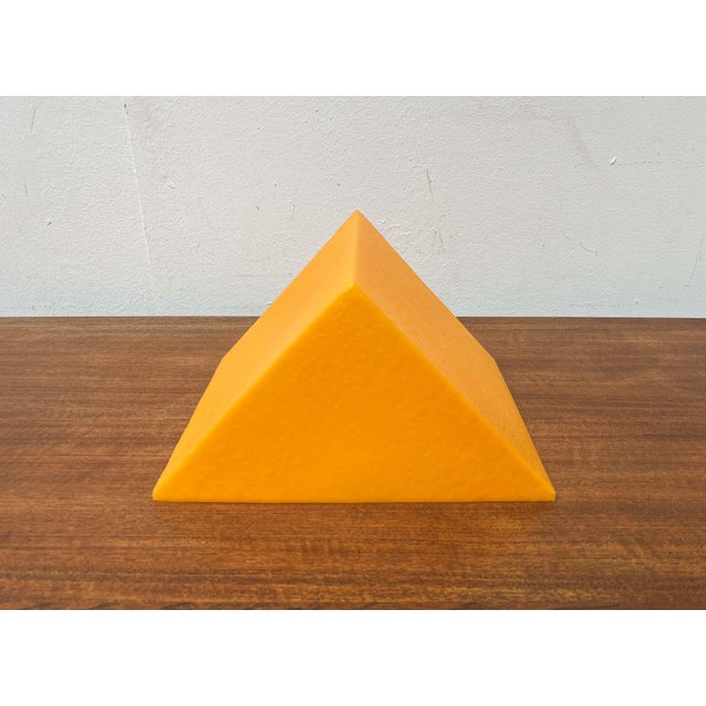 Plastic Postmodern Orange Prism Shape Floor or Table Lamp from Heico, 1980s For Sale - Image 7 of 10