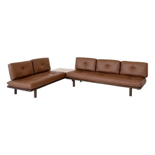 Leather 6602 + 6603 Sofas by Franz Köttgen for Kill International, 1970s, Set of 2 For Sale