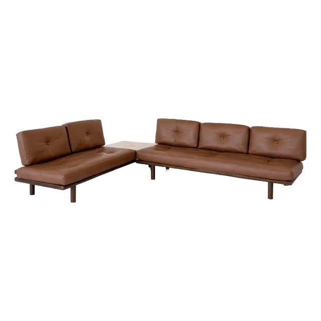 Leather 6602 + 6603 Sofas by Franz Köttgen for Kill International, 1970s, Set of 2 For Sale