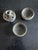 Set of 3 small ceramic pieces signed by Thierry and Chantal Robert Vase: diameter 7cm, height 6cm Bowls: diameter 7cm,...