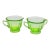 Early 20th Century Handblown Green Fluorescent Glass-Art Sugar & Creamer- 2 Pieces For Sale