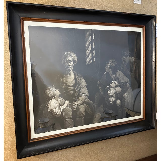 After Sir Joshua Reynolds, Count Ugolino Della Gherardesca, 1790, Mezzotint on Canvas, Framed For Sale - Image 12 of 12