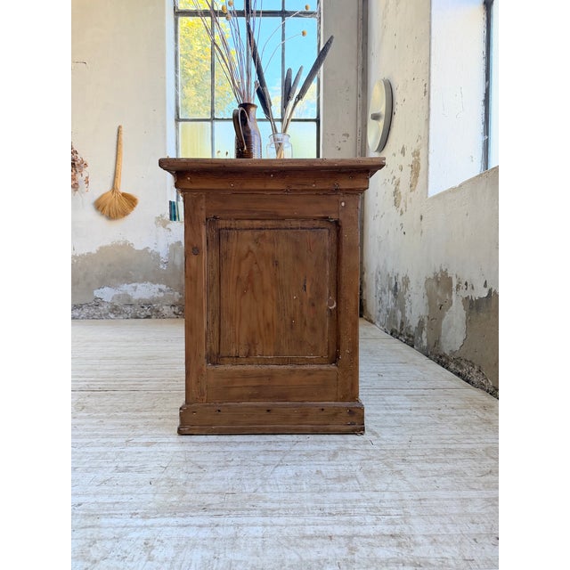 Wood Vintage Pine Wood Trade Counter, 1950s For Sale - Image 7 of 18