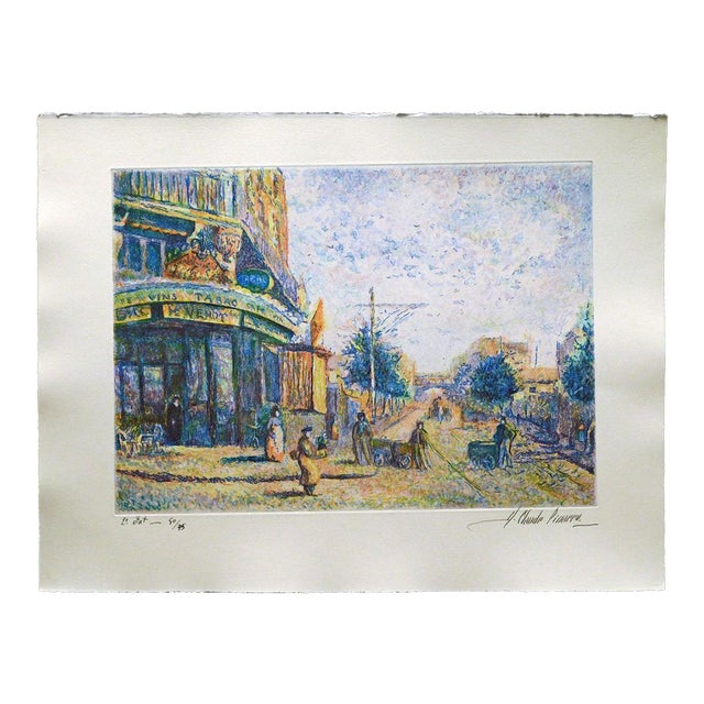 Pissarro, Claude"Avenue of the Street Vendor"H.Signed Artwork Serigraph Unframed For Sale