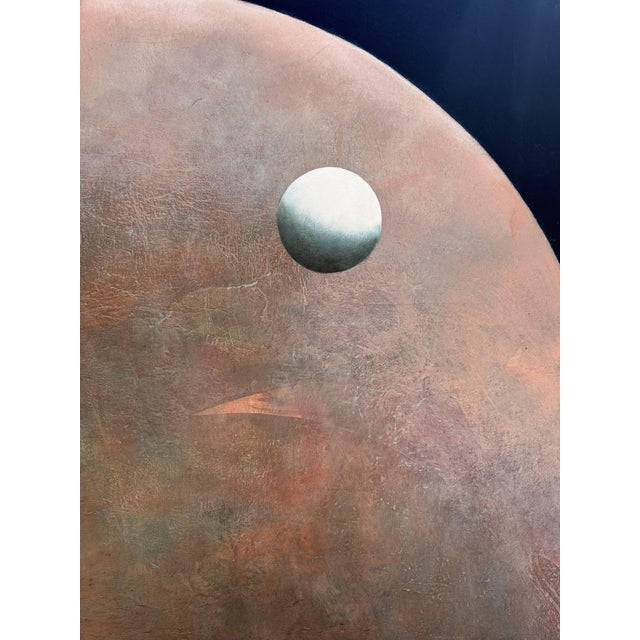 Ricardo Avedaño, Moon, 2000s, Oil Painting on Canvas, in Very Good conditions. Designed from 2000 This piece has an...