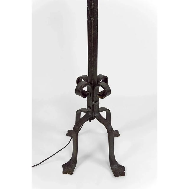 Rooster Floor Lamp in Wrought Iron by Jean Touret for Ateliers Marolles, 1950s For Sale - Image 11 of 12