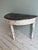Early 20th Century Painted Italian Demi/Lune Console Table With Natural Wood Top For Sale - Image 5 of 8