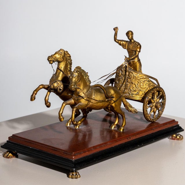 Metal Chariot in Bronze, Italy, 1800s For Sale - Image 7 of 14
