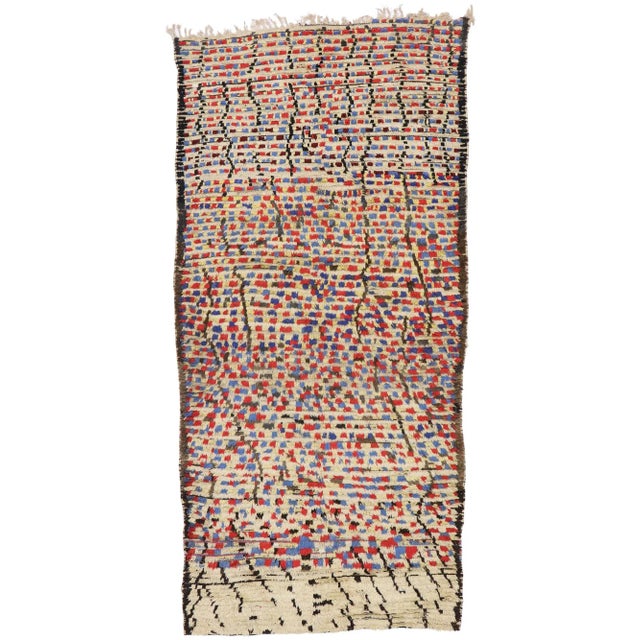 Vintage Berber Moroccan Azilal Rug - 04'11 X 10'00 For Sale - Image 10 of 10