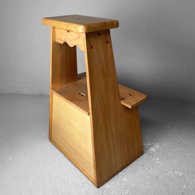 Beige Wooden Fumidai Stepping Stool, Japan, 1970s For Sale - Image 8 of 15