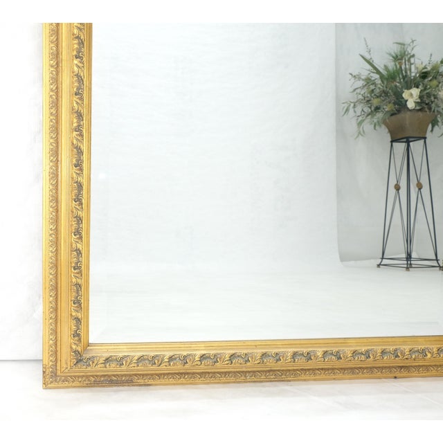 Mid 20th Century Pair of 35x43 Rectangle gold Gilt Frames Wall Mirrors Mint For Sale - Image 5 of 15