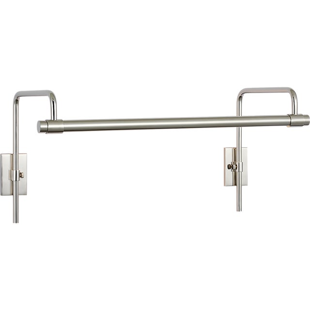 2020s Thomas O'Brien for Visual Comfort Signature Kidd 18" Frame Mount Picture Light in Polished Nickel For Sale - Image 5 of 13