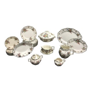 Vintage Royal Doulton "Old Leeds Sprays" Dinnerware Set - D3548 For Sale