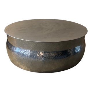 Hammered Metal Coffee Table For Sale