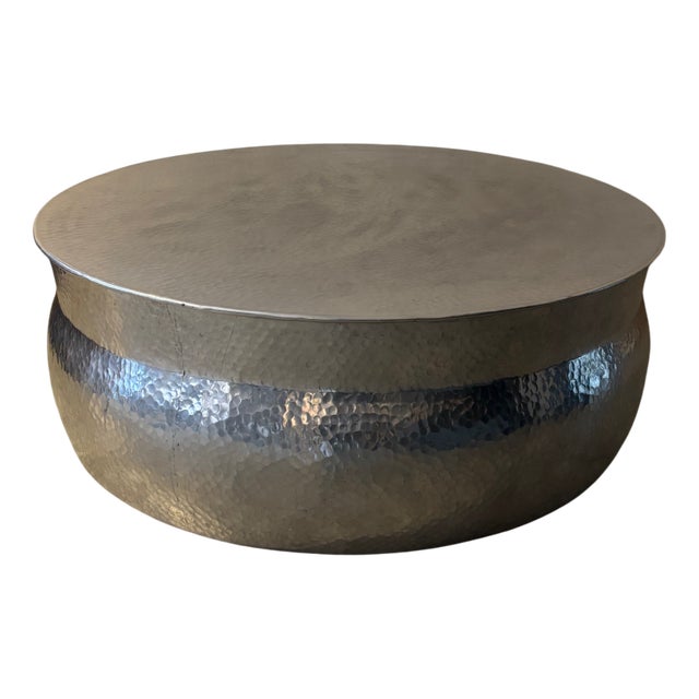 Hammered Metal Coffee Table For Sale