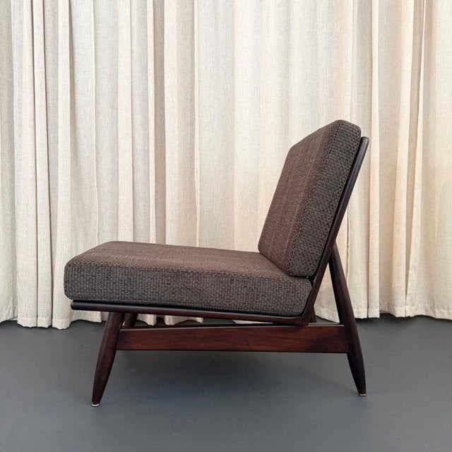 Mid-Century Modern 1960s Scandinavian Modern Ebonized Slipper Lounge Chair For Sale - Image 3 of 9