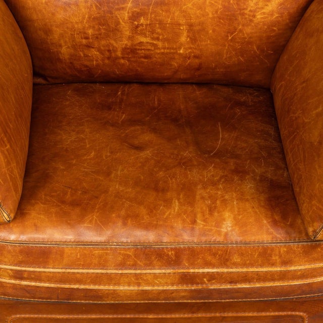 Vintage French Leather Chairs in the style of Roche Bobois, 1970s, Set of 2 For Sale - Image 14 of 18