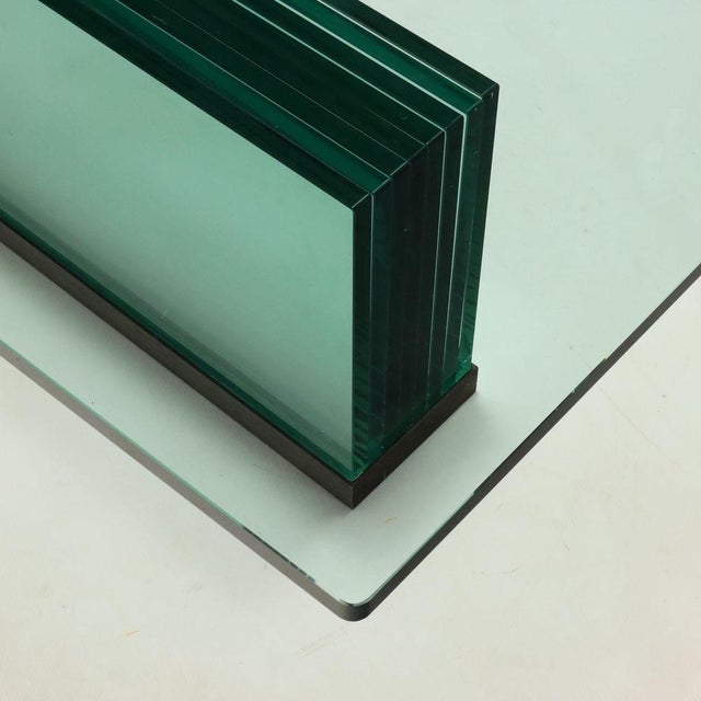 Vintage Glass Coffee Table, Italy, 1970s-1980s For Sale - Image 6 of 9