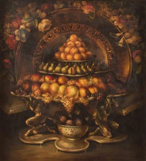Still Life with Mythological Motifs, Oil Painting, Late 19th-Century