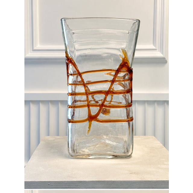1960s Vintage Fulvio Bianconi Murano Art Glass Vase For Sale - Image 5 of 5