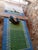 Textile Handmade Cotton Vegetable Dyed Rug, Forest Green, White and Blue Zig Zag Striped Dhurrie-12'x15' For Sale - Image 7 of 12