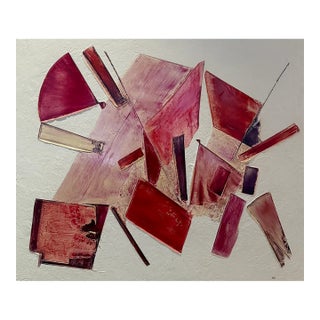 1980s Signed by "Jai" Contemporary Abstract Mixed Media Painting, Circa 1980s For Sale