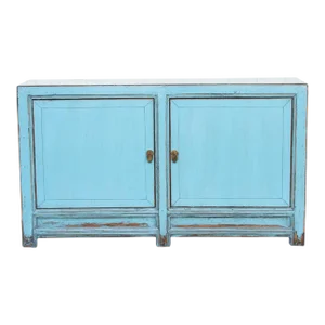 Two Door Ocean Blue Buffet Cabinet