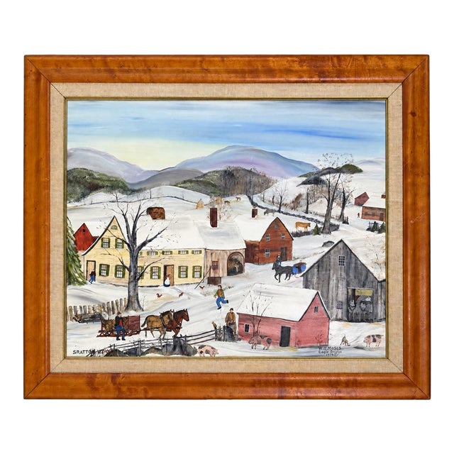 Will Moses “Stratton View” Original Oil Painting, Signed, 1979 For Sale