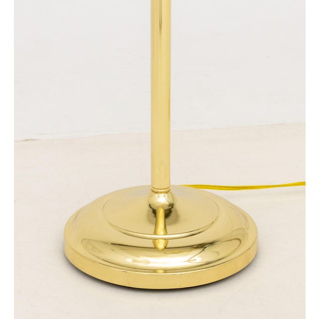 Brass Modern Polished Brass Adjustable Floor Lamps, Pair For Sale - Image 8 of 8