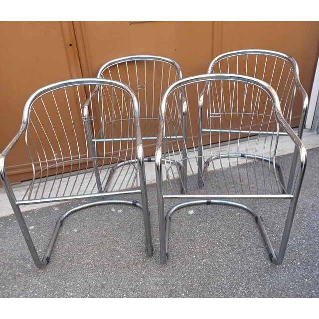 Vintage Italian Sabrina Chairs by Gastone Rinaldi for Rima, 1970s, Set of 4 For Sale - Image 3 of 18