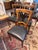 Set of 10 Biedermeier-Style Colombian Dining Chairs in Mahogany & Black Leather For Sale In Houston - Image 6 of 10