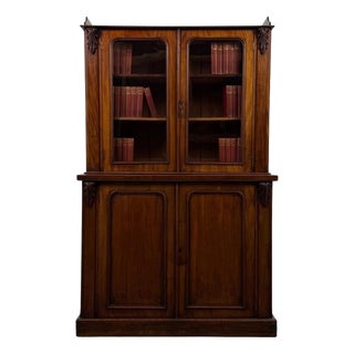 Antique Victorian Mahogany Bookcase, 1880 For Sale