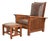 Stickley Mission Oak Arts & Crafts Reclining Morris Lounge Chair With Ottoman For Sale