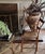 Wood Antique Primitive Bentwood Arm Ladder Back Chair With Original Woven Splint Seat For Sale - Image 7 of 10