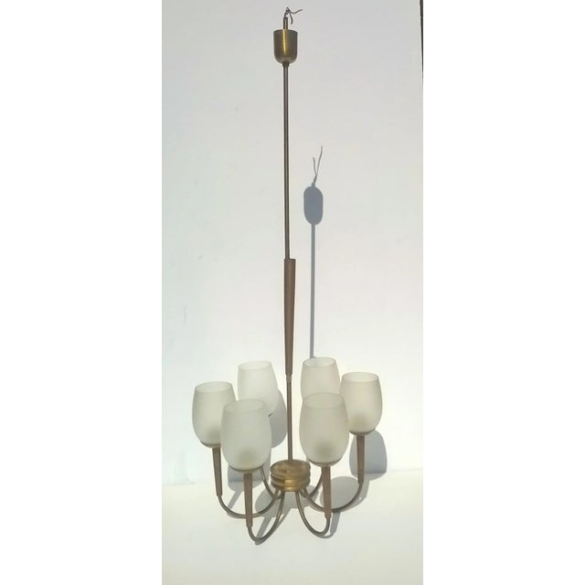 1940s Brass Ceiling Lamp by Guglielmo Ulrich, 1940s For Sale - Image 5 of 5
