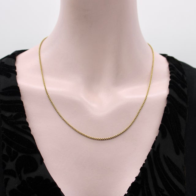 Late 19th Century Victorian 14k Gold 20.5” Double Link Cable Chain For Sale - Image 4 of 6