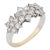Vintage 1.70 Carat Diamond 18k White Gold Floral Ring, Size 6.5 For Sale