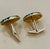 2020s Blue Green Enamel Oval Cufflinks in 14 Karat Yellow Gold 15.5 Gm, Men's For Sale - Image 5 of 8