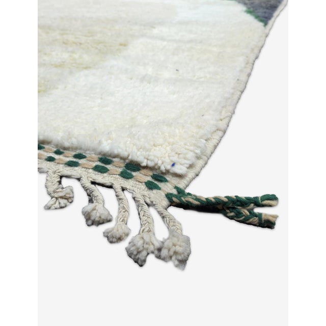 Boujad Runner Rug | Handwoven Berber Wool Runner with Color-Block Panels This serene Boujad runner features soft vertical...