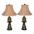 Vintage Hollywood Regency Painted Composition Pineapple Lamps - A Pair For Sale
