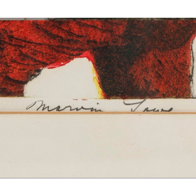 Mid 20th Century Marvin Lowe Signed Number Lithograph Entitled “Red Elephant”, Framed For Sale - Image 9 of 9